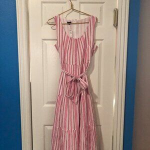 Talbots Gauze Maxi Dress - Breezy Stripe Size 12